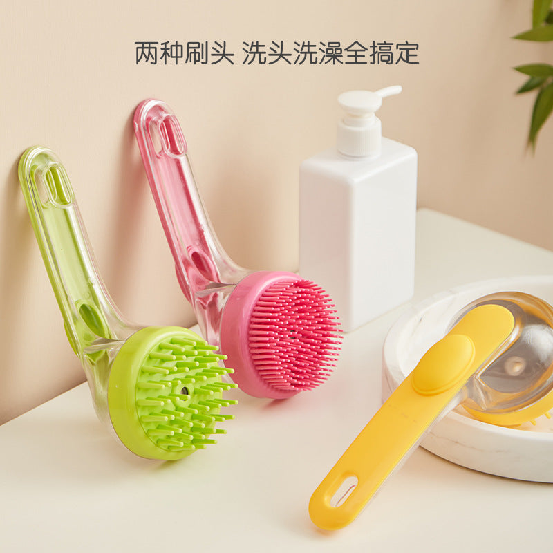 Qi Yu Pet Bath Brush Cat Bath Special Silicone Bath Brush Massage Brush Bath Gloves Dog Scrubbing Artifact