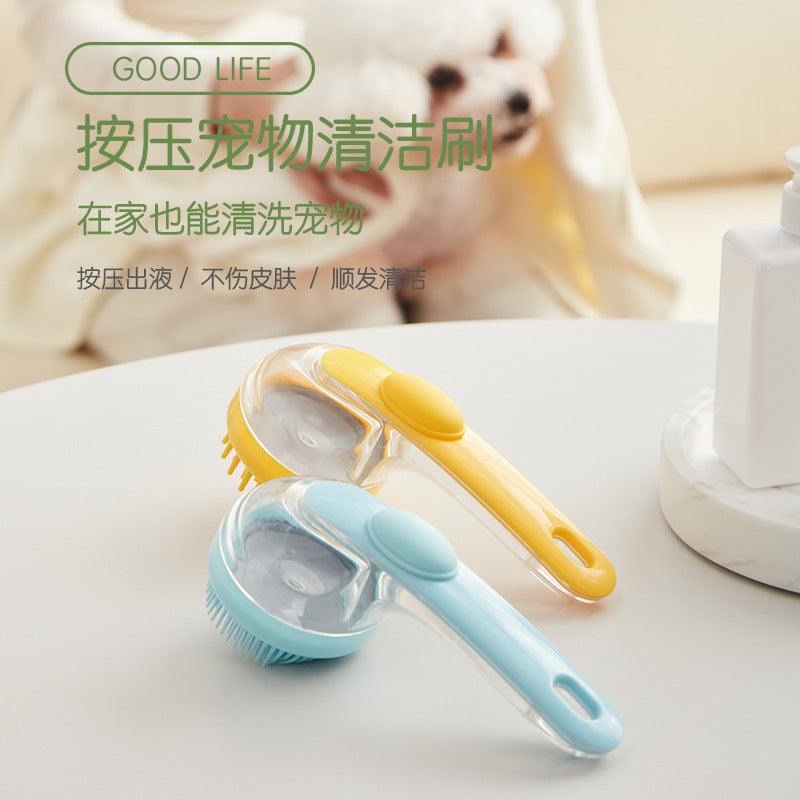 Qi Yu Pet Bath Brush Cat Bath Special Silicone Bath Brush Massage Brush Bath Gloves Dog Scrubbing Artifact