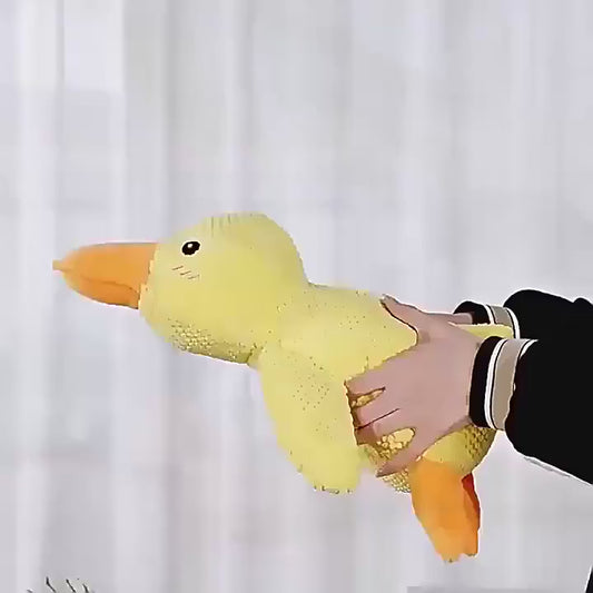 Dog Toy Plush Sleeping Duck Bite-resistant Molar Voicing To Relieve Boredom Small And Medium-sized Dog Pet Voicing Toy Yellow Duck